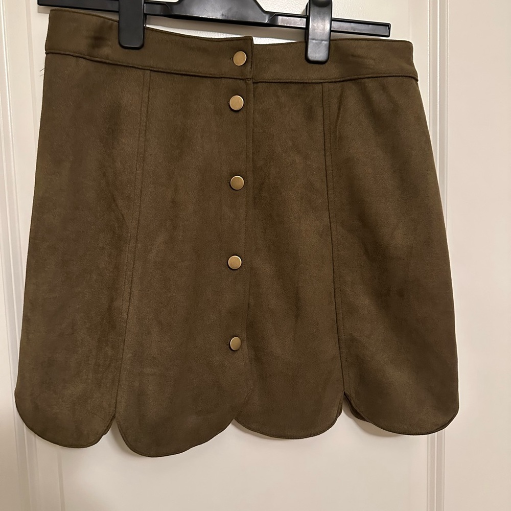 Suede skirt